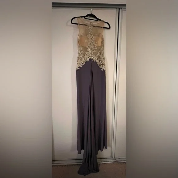 Custom made Formal/ Prom Dress, with train and built in support. Rhinestones. - Picture 3 of 8